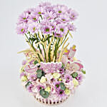 Baby Girl Flowers Wishes Basket