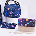Back To School Bag Combo With Lunch Box Space Design