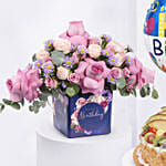 Birthday Roses Arrangement Cake & Balloon