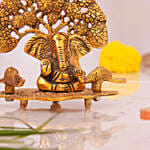Beautiful Metal Ganesha Idol with Tree