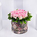 Beautiful Pink Roses Arrangement For Umrah Mubaraka