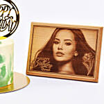 Blissful Birthday Memories Chocolate Cake with Personalised Frame