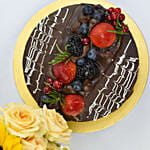 Berries Vegan Chocolates Cake with Flowers