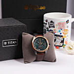 Best Dad Ever Titan Watch N Mug Gift Box