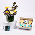 Best Dad Flowers Mug Cake