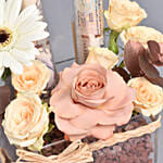 Best Wishes Flowers and Money Box