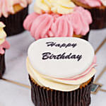 مزهرية ورد عيد الميلاد و قطع كب كيك ة