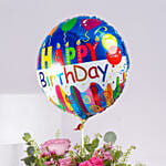 Birthday Balloon Flower and Card Combo