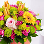 Birthday Flower Arrangement with Greeting Card