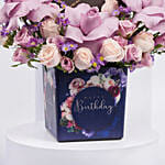 Birthday flowers with Premium Belgian Chocolates
