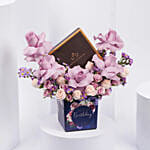 Birthday flowers with Premium Belgian Chocolates