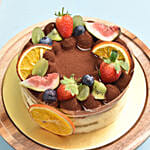 كيك تيراميسو مع ثلاث طبقات البامبو في فازة لعيد الميلاد