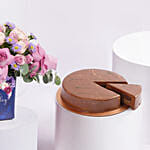 Birthday Roses Arrangement With Dubai Cake