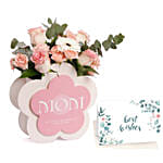 Blissful Flowers for MOM With Greeting Card