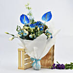 Blue Flowers Beauty Bouquet For Dad