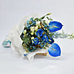 Blue Flowers Beauty Bouquet For Dad