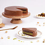 Blue Orchids Bouquet With Dubai Cake