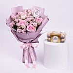 Bouquet of Mixed flowers with Ferrero Roacher Combo