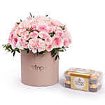 Box of Pink Blush With 16 Pcs Ferrero Rocher Box