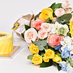 Brighter Days Bouquet with Cake