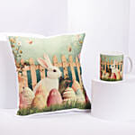 Bunny Cushion And Mug Combo