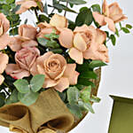 Cappuccino Roses Bouquet with Premium Chocolate Box