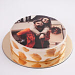 caramel Anniversary Photo Cake Half Kg