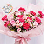 Carnations And Roses Bouquets For Mother