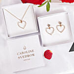 Caroline Svedbom Baguette Heart Jewelery Gift Set For Her