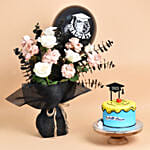 Celebrate Graduation Flowers Bouquet with Cake