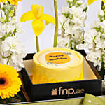 Celebration With Flowers and Cake