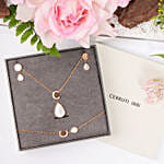 Cerruti 1881 Electra Gold Plated Mother Of Pearl Crystals Jewellery Gift Set