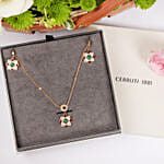 Cerruti 1881 Floral MOP Malachite Jewel Gift Set for Her