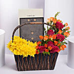 Cerruti 1881 MOP Jewelry Set with Vibrant Floral Basket
