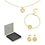 Cerruti 1881 MOP Jewelry Set with Vibrant Floral Basket