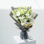 Charming White Lilies Bouquet Deluxe