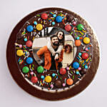 Chocolate Drip MNM Photo Cake For Anniversary Half Kg