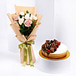 Chocolate Feast Cake With Flowers