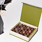 Chocolate Truffles and Bunch of 6 Red Roses