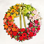 Colorful Flowers Wreath