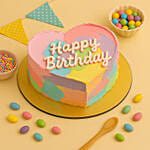 كيك هابي بيرثداي على شكل قلب