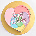 كيك هابي بيرثداي على شكل قلب