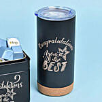 كومبو التخرج - بوكس شوكولاتة مع كوب أسود مطبوع