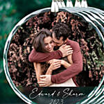 Couple Photo And Names Ornament 6 Pcs