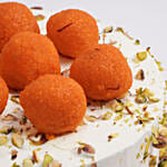 Creamy Vanilla Cake with Motichoor Laddu One Kg