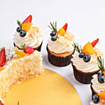 Cresecent Moon Fruit Cake with Cupcakes