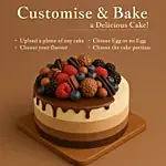 Customized Cake Vanilla 20 PORTIONs Eggless