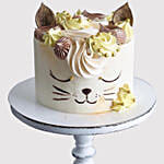 Cute Cat Fondant Red Velvet Cake