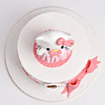 Cute Kitty Red Velvet Cake For Baby Girl
