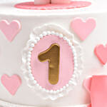 Cute Kitty Vanilla Cake For Baby Girl